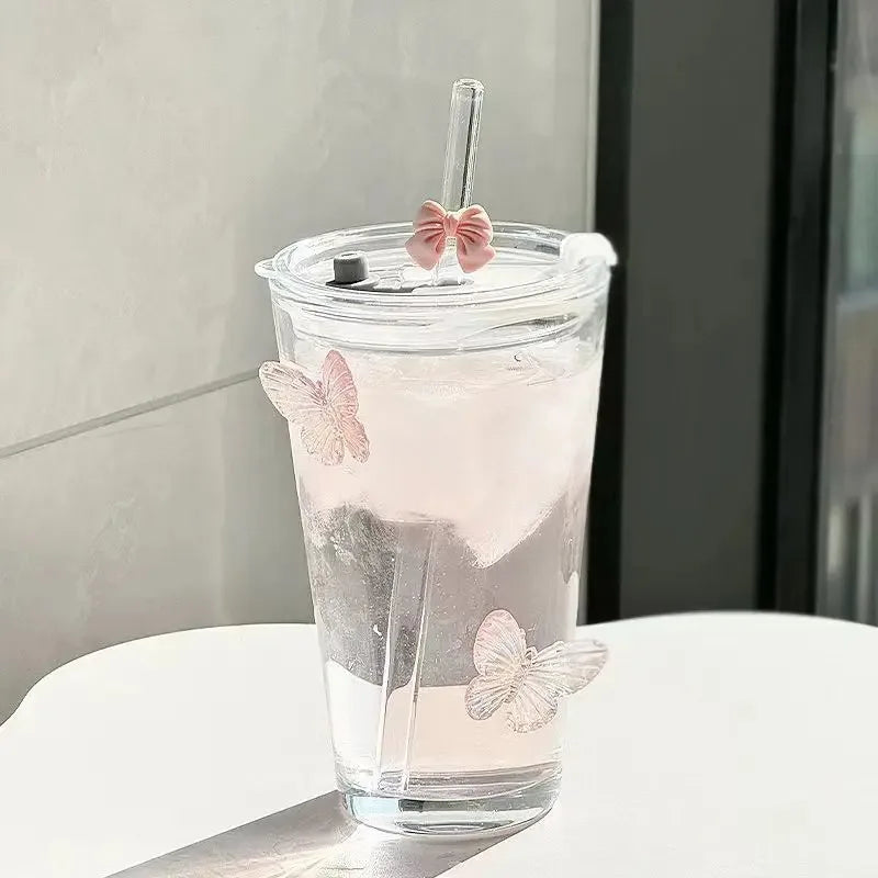 Butterfly Transparent Twisted Glass High Beauty Water Cup Beer Glass Household Juice Whiskey Glasses Cold Drink Glassware