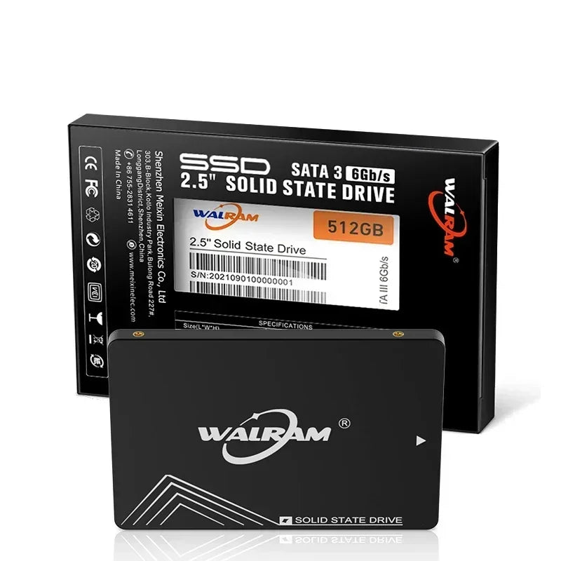 WALRAM 2.5 SATA 3 SSD 1 TB HDD Laptop Internal SATA3 Hard Disk 1TB 512GB 240GB 256GB 128GB 120GB Solid State Drive For Desktop