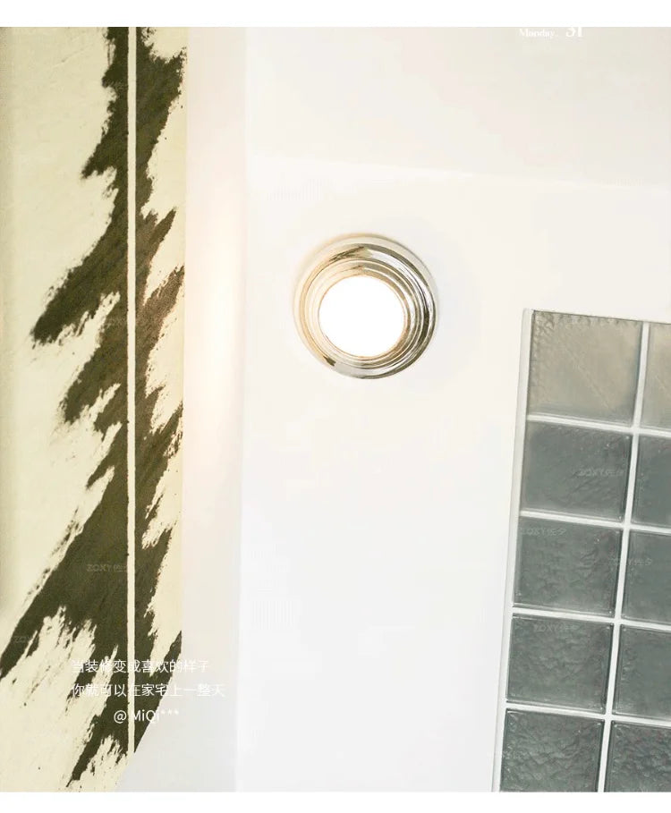 Modern Round wall light designer chrome lamp Minimalist Bedroom Sconce Balcony Hallway Living room Staircase Atmosphere Lights