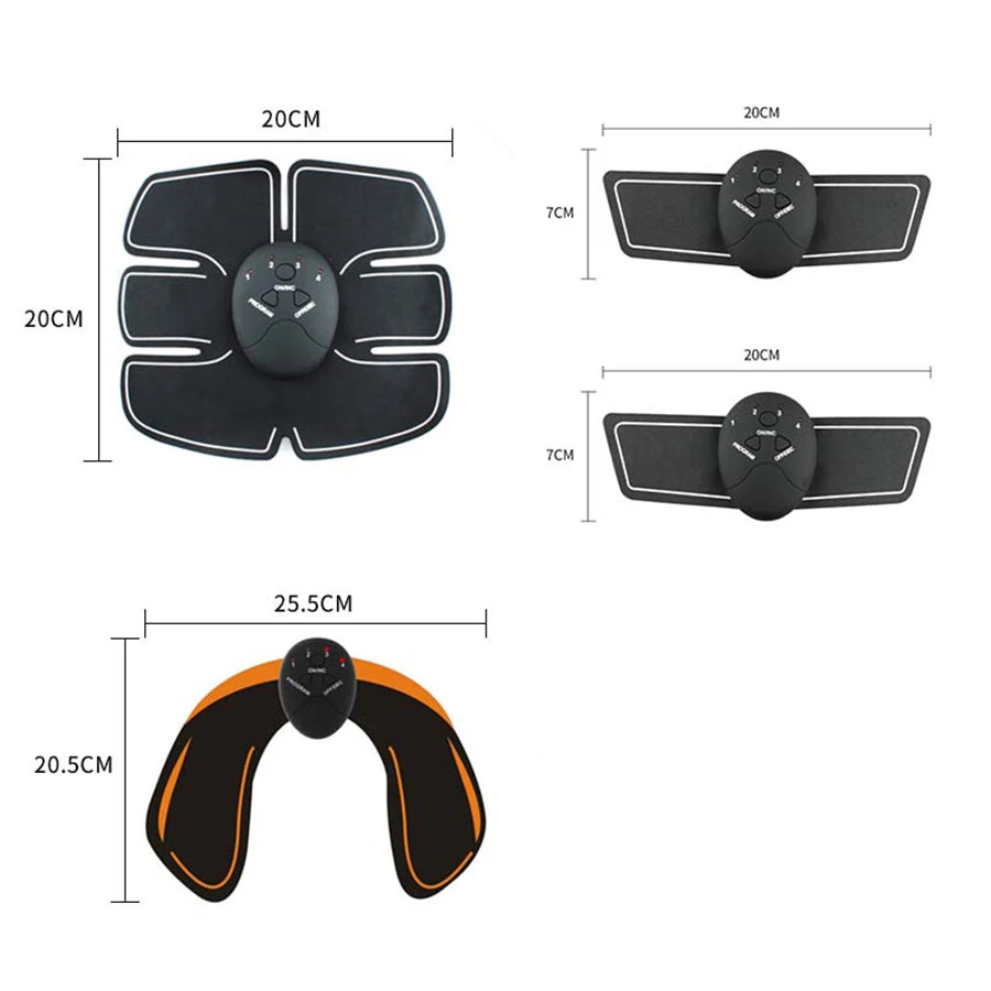 Ab Wireless Massage Stimulator Abdominal Muscle Trainer Vibration Body Slimming Machine Fat Burning Fitness Training Hip Workou