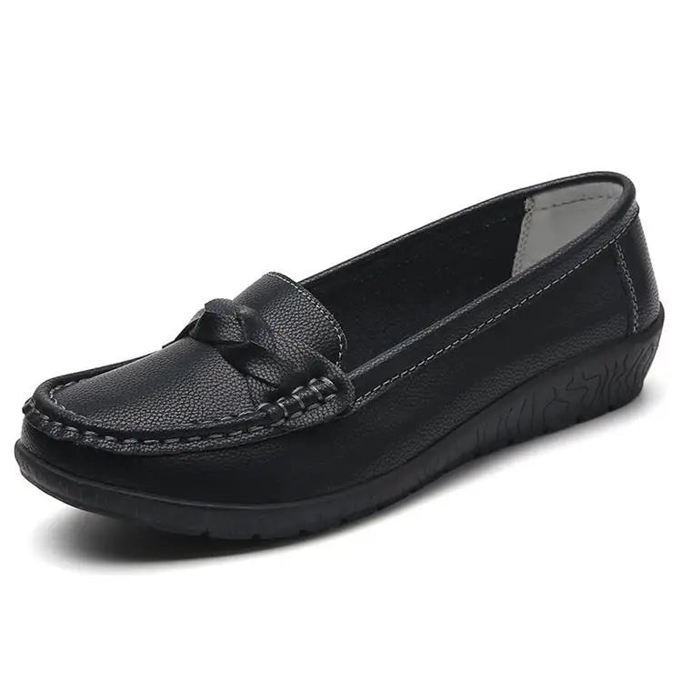 Genuine Leather Fashion Women Flats Outdoor Ballet Flats Moccasins Women's Shoes Retro Women Shoe Oxford Plus Size Zapatos Mujer