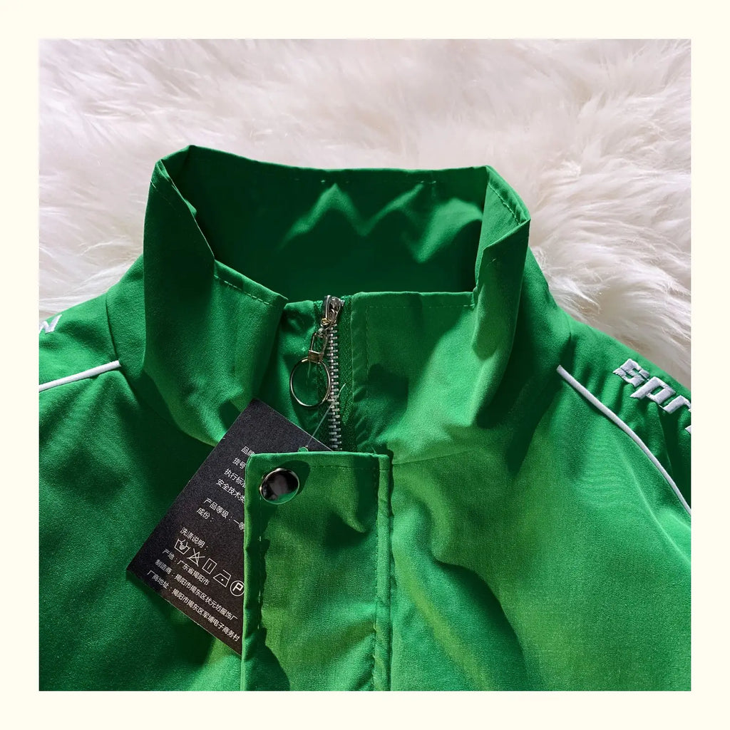 Motorcyclist Man Racer Baseball Uniform Racing Bike Embroidery Windbreaker Coat Spring Autumn Flight Stand-up Men Women  Jacket