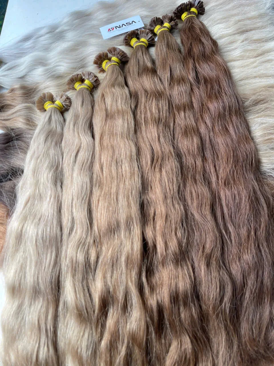 Keratin Tip Double Drawn Vietnamese Raw Hair Extensions Light Brown Color Natural Wave Styles 50 cm 60 cm 100 Grams