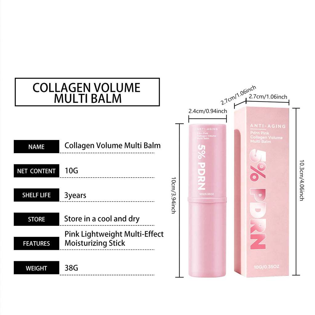 Eye & Face Skincare Duo Set Snail Mucin Anti Wrinkle Eye Cream Stick & PDRN Pink Collagen Volumer Multi Balm Firming Plump Care