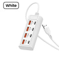 8 in 1 25W USB Electrical Socket Fast Charging USB Type C Power Strips Phone Charger USB Extension Socket Power Outlet Adapter
