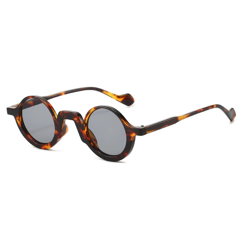 European and American New Retro Round Small-Frame Glasses with a High-End Feel, Unisex Sun Protection and Anti-Uv Sunglasses