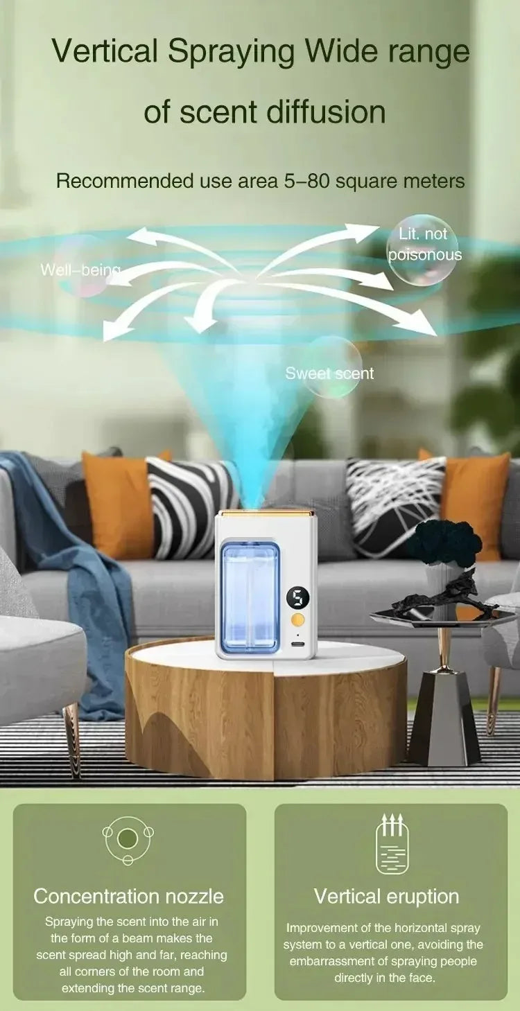 Automatic Smart Aroma Diffuser Fragrance Essential Oil Aromatherapy Machine Wall Hanging Humidifier Bathroom Deodorization