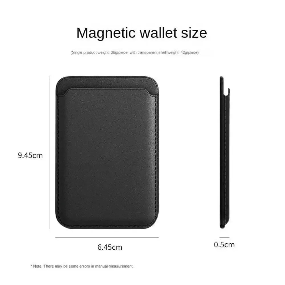 Blocking Magnetic Card Wallet Holder Leather Pocket Card Sleeve For iPhone 15/16/17Pro Max Magnet Anti-Theft Credit ID Card Case