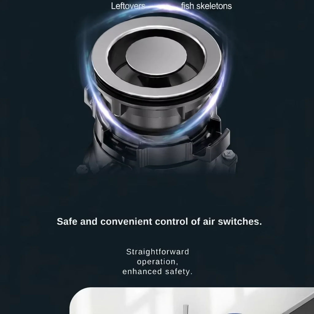 Airo Electric Compact 0.5 HP Continuous Kitchen Garbage Disposal Economic Silent Food Waste Disposer Stainless Steel Home