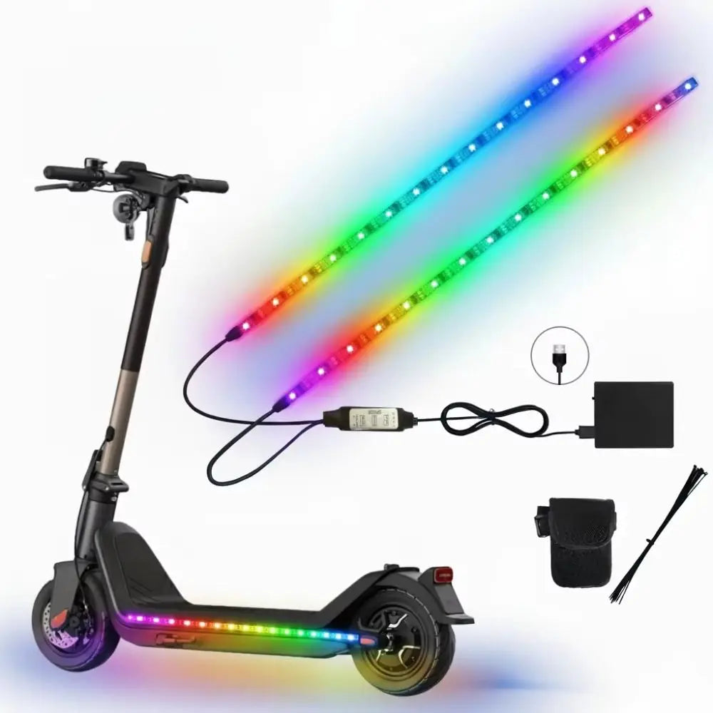 Creative Battery Powered Scooter LED Lights Dream Color DIY Bicycle Ambient Light Multi-Color Underglow Lights Night Riding