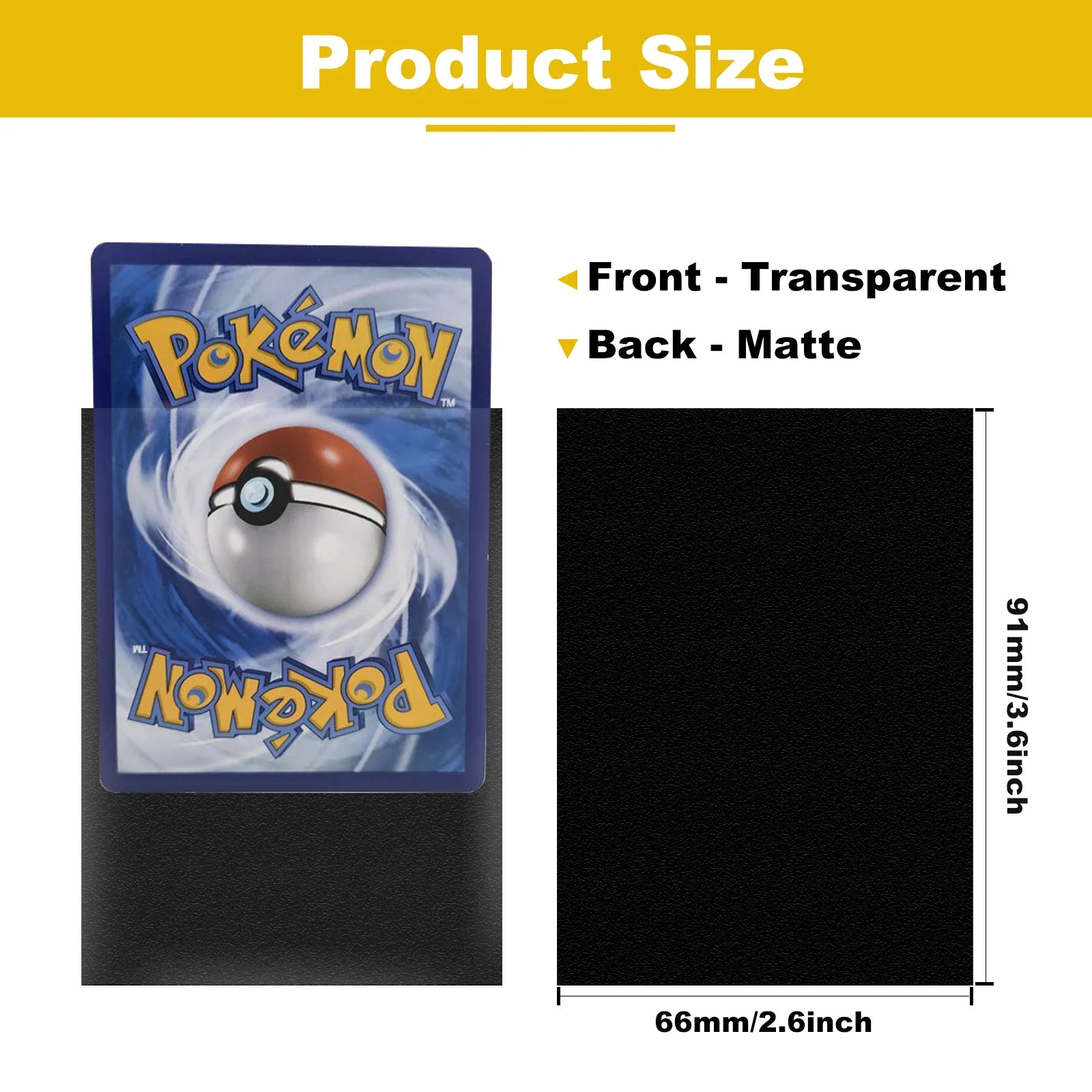 100pcs Trading Card Sleeves Soft Clear Perfect for Double-sleeving and Compatible with Pokemon Mtg Cards Sport Cards