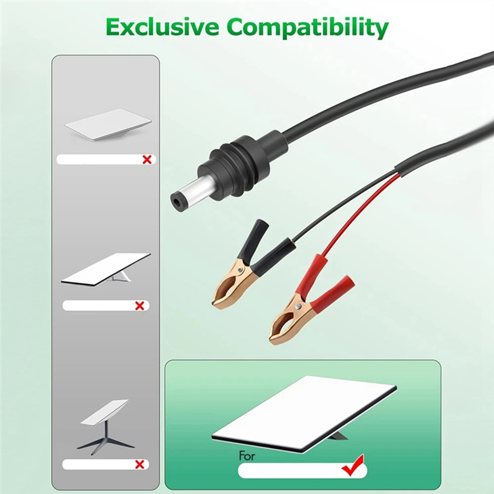 2/3/5m 12-48V Alligator Clip To DC Power Cable 16AWG Wire For Starlink Mini  with Built-in Switch For Starlink Mini Accessories