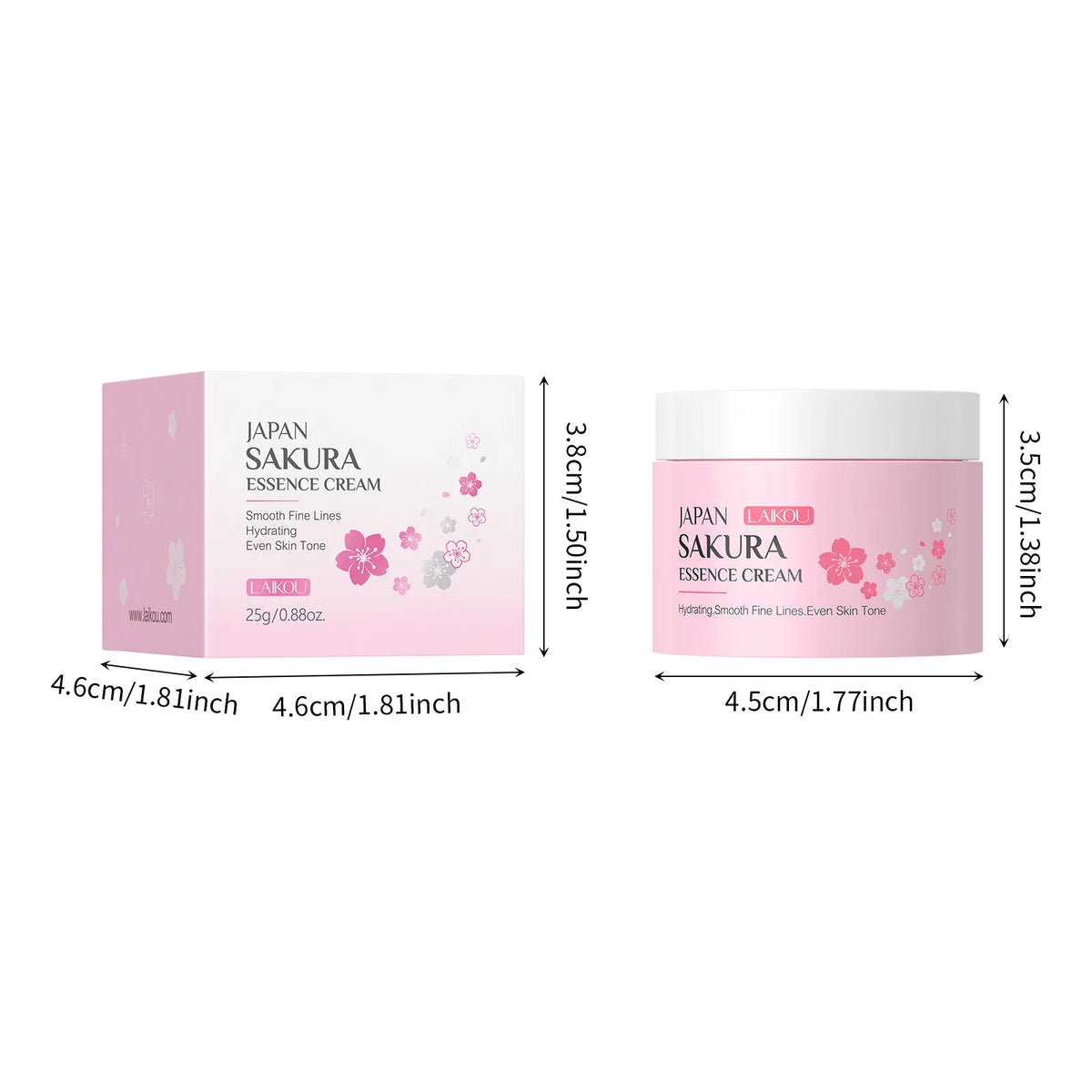 LAIKOU Japan Sakura Essence Cream Cherry Blossom Facial Cream Heavy Moisturizer Hydrating Dry Rough Skin Face Care 25/60g ﻿