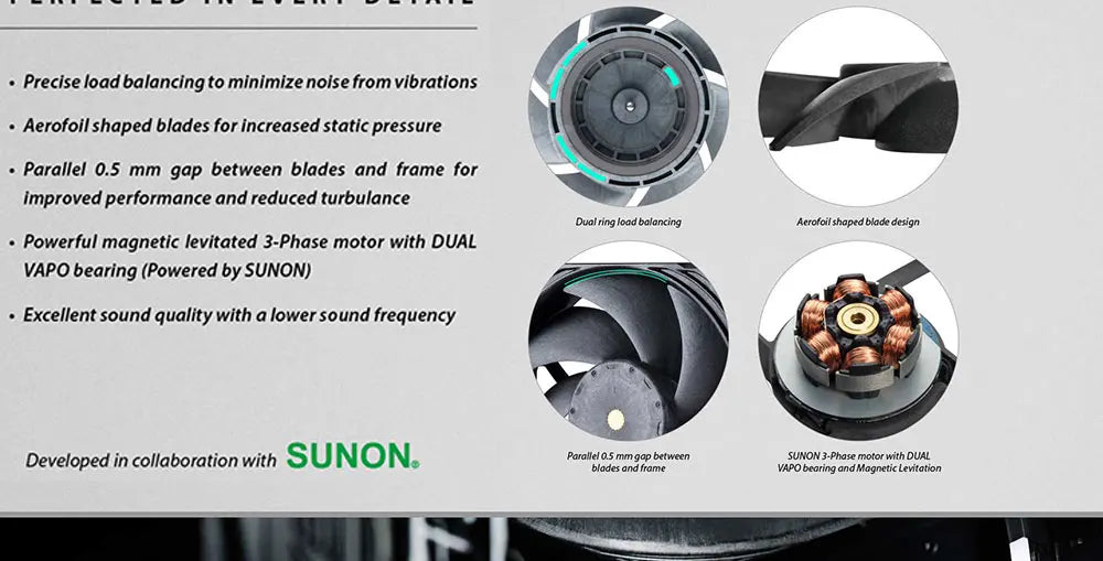 Phanteks T30 120mm High Wind Pressure Industrial Grade Cooling fan Vapo Bearing 4pin PWM 3000 rpm Remperature Control Silent Fan