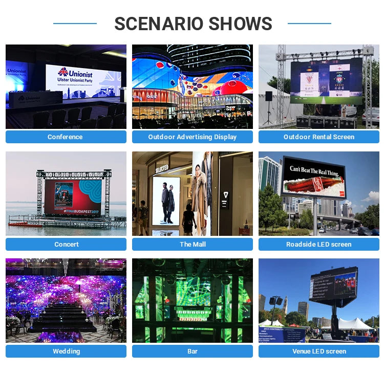 Rental Led Display Indoor Outdoor Full Color Ledwall P3.9 P3.91 Led Video Wall 500x500mm Die Cast Aluminum Display Screens