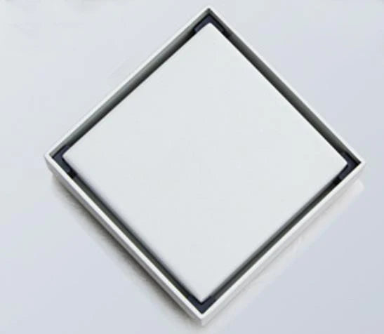 stainless steel Brushed Gold Floor drain 10*10cm Shower Square Deodorization Type Bathroom Water Flow Tile Insert Drain