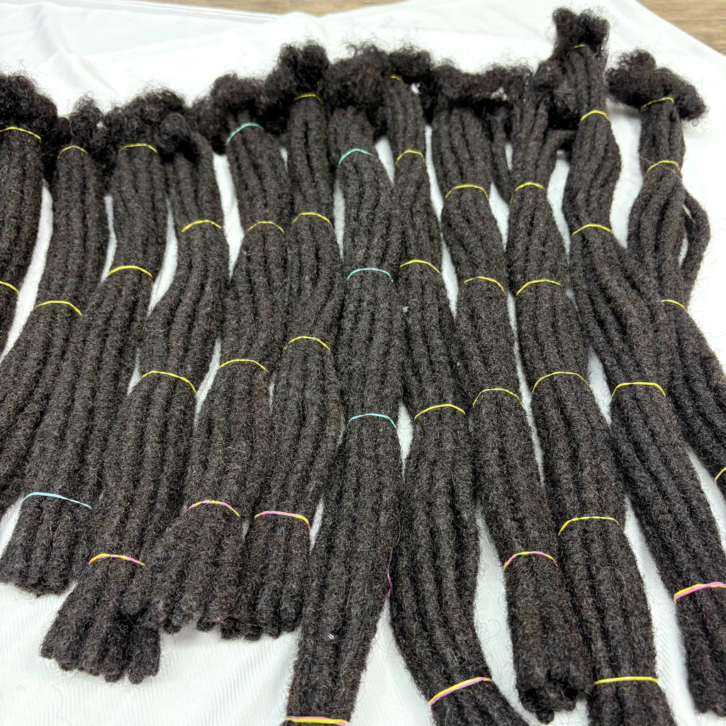 6-20inch 0.6cm Regular Loc Extension Human Hair 50 Strands Full Handmade 100% Human Hair Loc Dreadlock Extension for Men Women