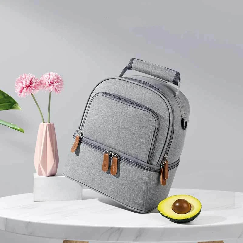 Outdoor Travel Picnic School Food Lunch Bag Insulated Backpack Lunch Box Bags Fresh Cooler Breast Milk Fresh-keeping Handbag