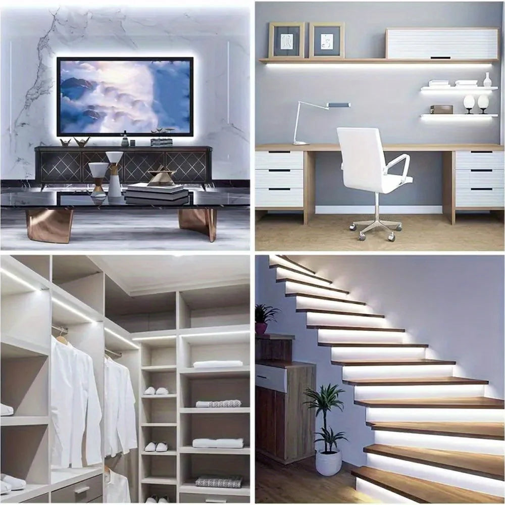 5V USB LED Strip Lights with Battery Box 1m‑10m High Brightness for Bedroom Kitchen Stairs Party