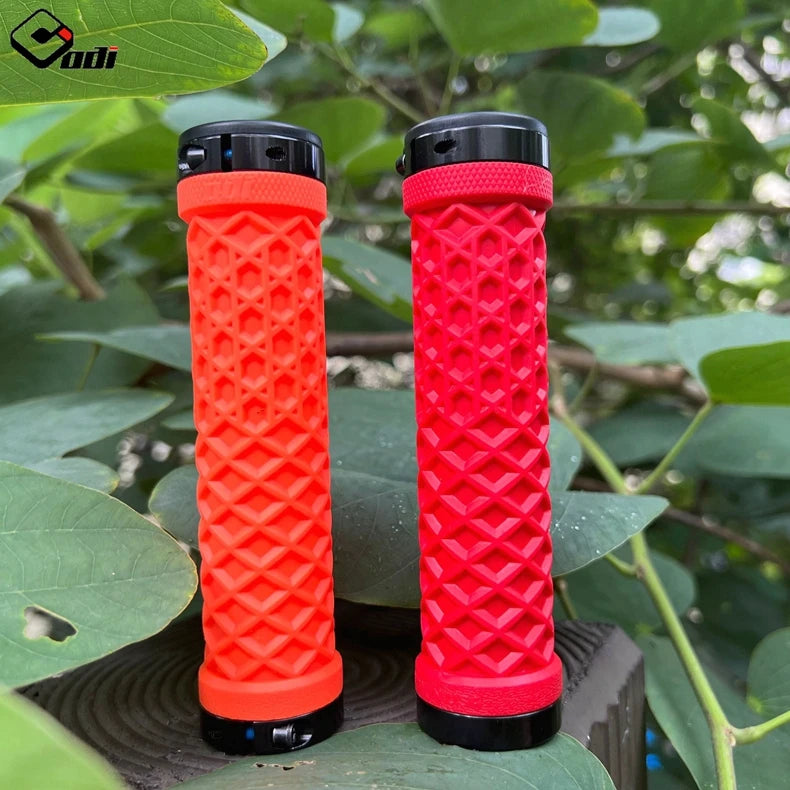 ODI Van Bicycle Handlebar Grips sillicone Lock-On Anti-slip Shock Absorption MTB Double Lock Ring for BMX Folding Bike Parts
