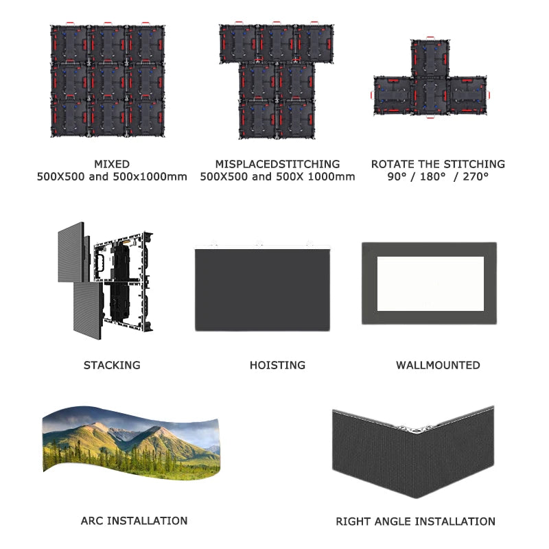 P3 Led Video Wall Complete System Ecran Geant Advertising Boards Ledwall Outdoor Screen for Mobile Dj Booth Advertising Boards