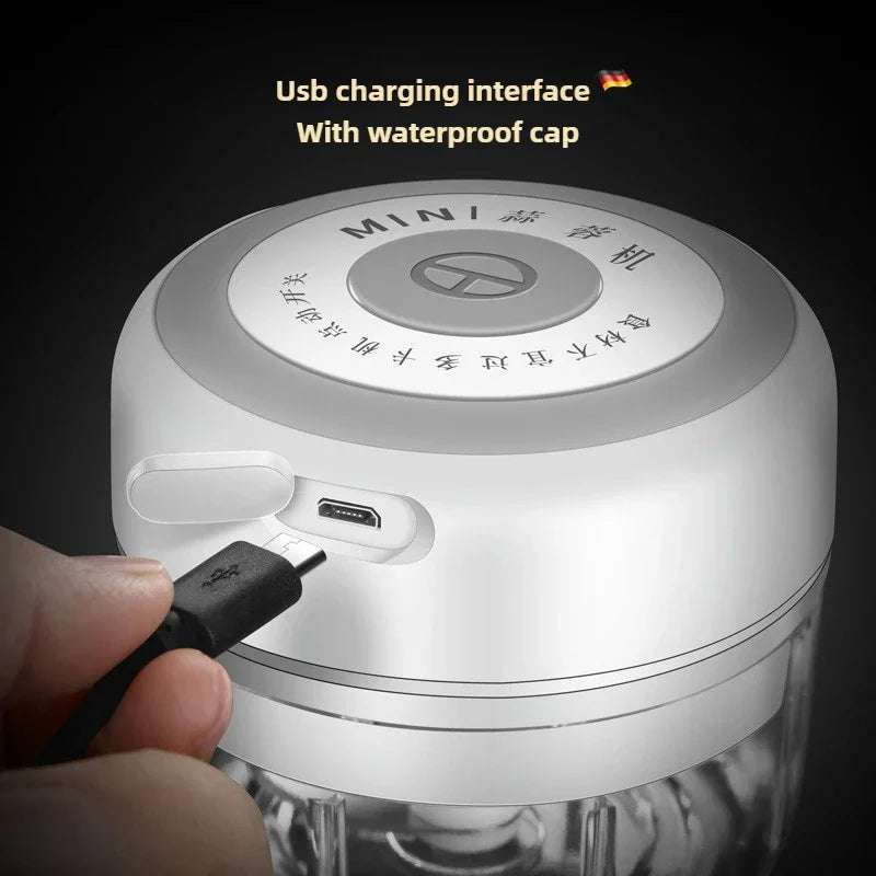 Electric Mini Garlic Chopper 100/250ML USB Vegetable Onion Chopper baby food processor Portable Small Food Processor