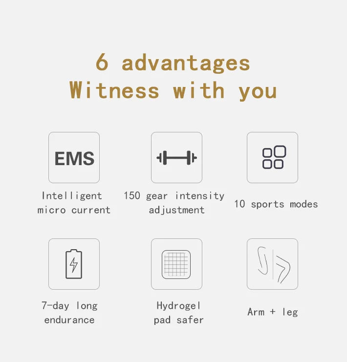 Electric Muscle Stimulator ABS Toning Belt,Gym Sports Weight Loss Body Shaper Vibrator Arm Belly Waist Massager EMS Arm Traine