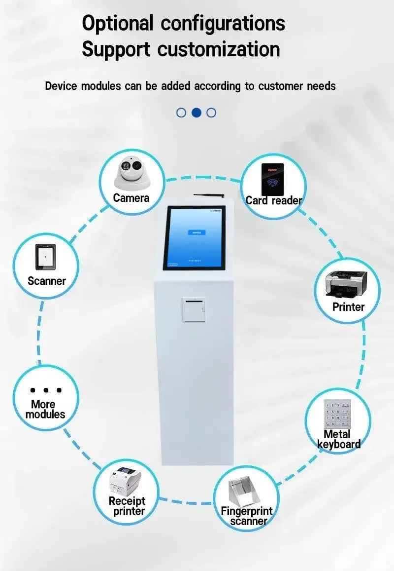 Touch Screen Self-Service Kiosk for Hospital Fastfood Banking Government Queue Management with Token OEM ODM