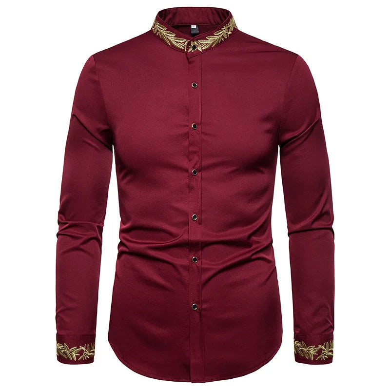 2026 Men's Summer Casual Long Sleeve Shirts Slim Fit Turn Down Collar Shirts Formal Office Business Shirts for Men Tops Big Size