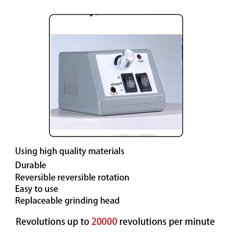 20000RPM Professional Nail Drill Machine Set Nail Files Drill Bits Gel Polish Remover Tools Low Noise Cutters Nail File Kit