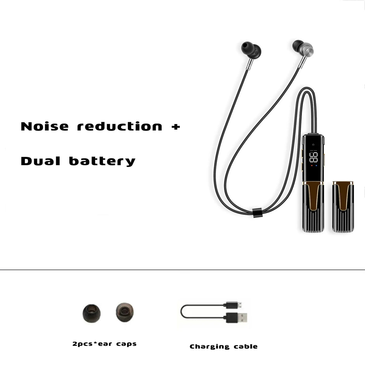 Wireless Headphones Bluetooth Neckband Earphones Big Battery Sport Running TWS Earbuds Waterproof Bluetooth5.2 Headset With Mic