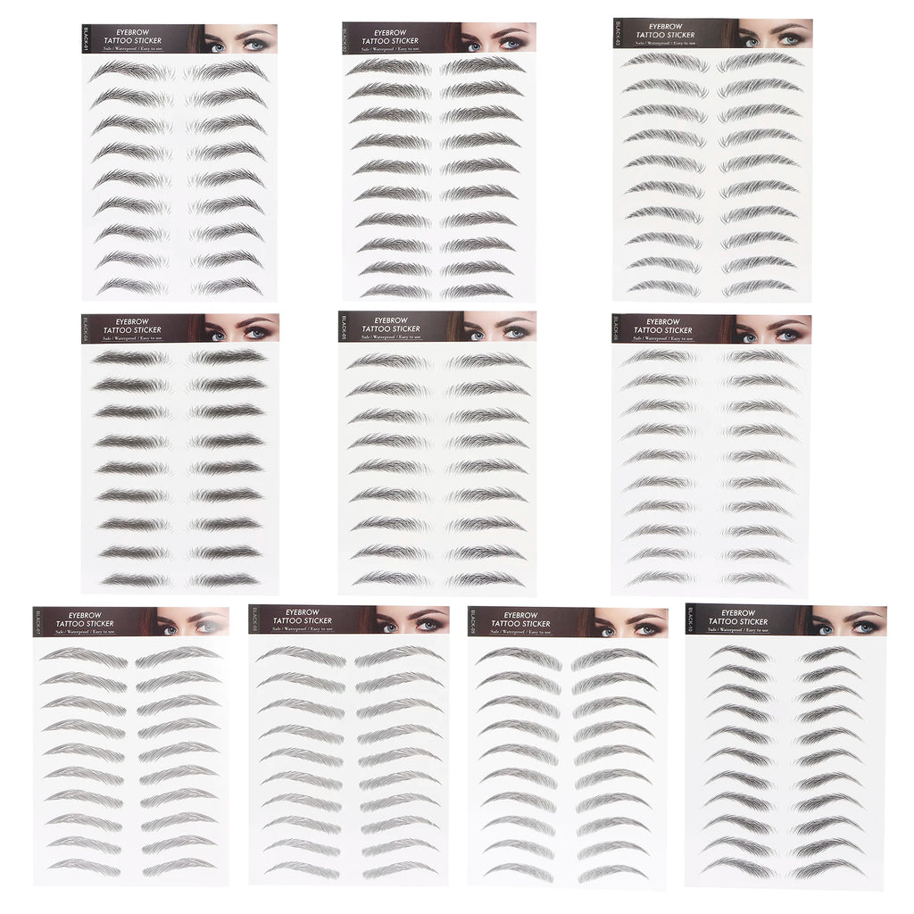 Long Lasting Eyebrow Transfers Sticker Household Portable Waterproof Safe Women Black Eyebrow Tattoo Sticker Makeup Tools