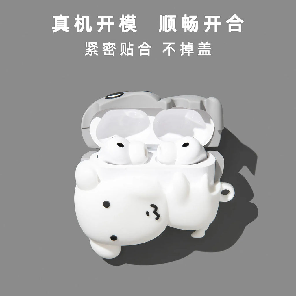 For Airpods 3 4 5 Pro Pro 2 Pro 3 Cute Hugging Dog Cat Silicone Earphone Case Cover