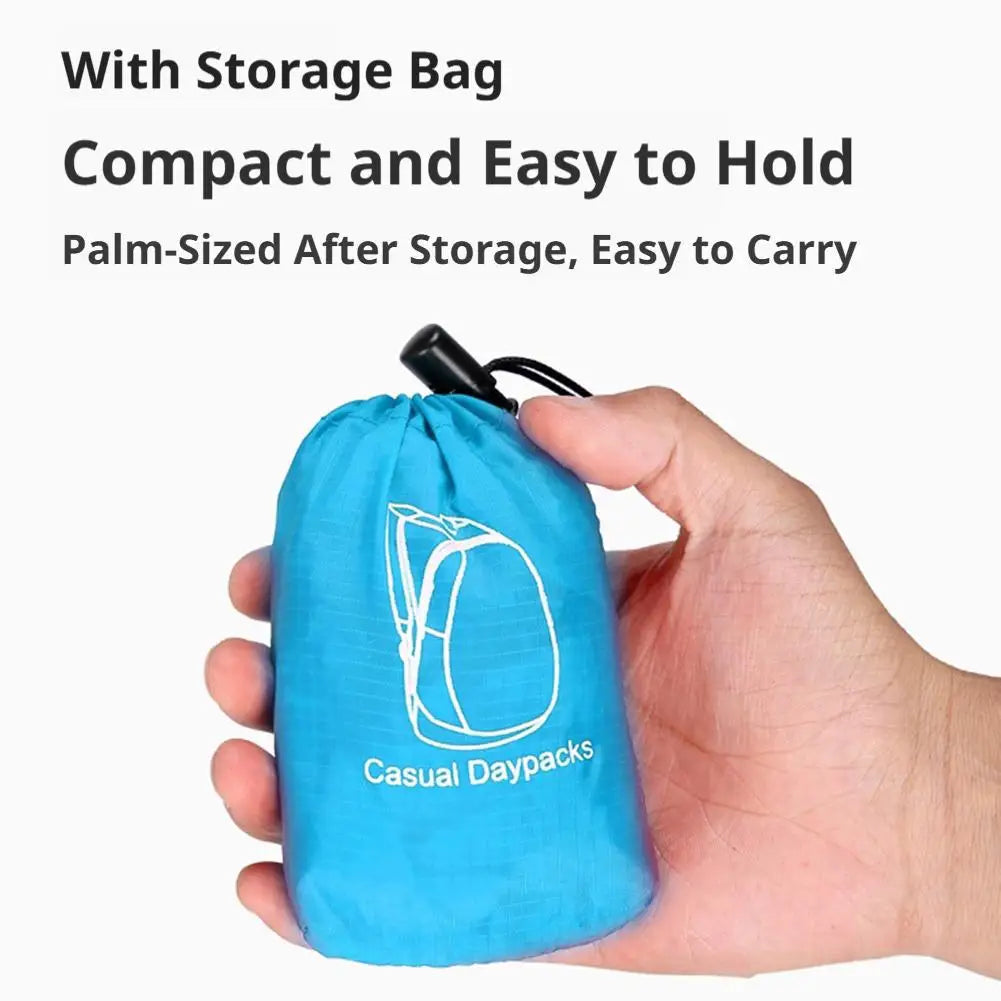Folding Backpack Waterproof Lightweight Travel Storage Bag Hiking Sports Large Capacity Portable Outdoor Bag