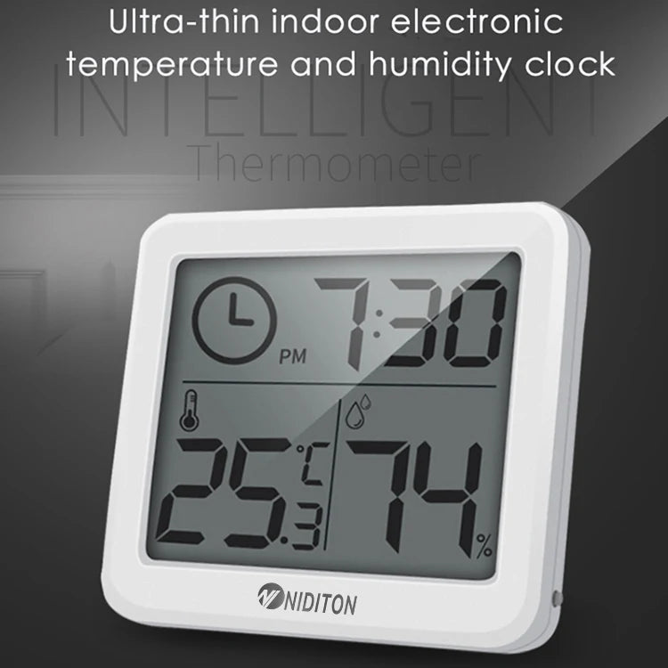Digital Clock Desk Clock with Temperature Humidity  Wall Clocks for  Home Kitchen Office Desk Decorations NIDITON