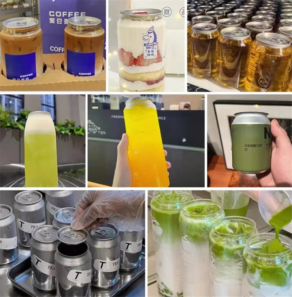 Automatic Juice Cup Drinks Sealing Machine Can Sealing Machine Jar Sealing Machine Non Rotary Plastic Tin Jar Beer Cans Seamer