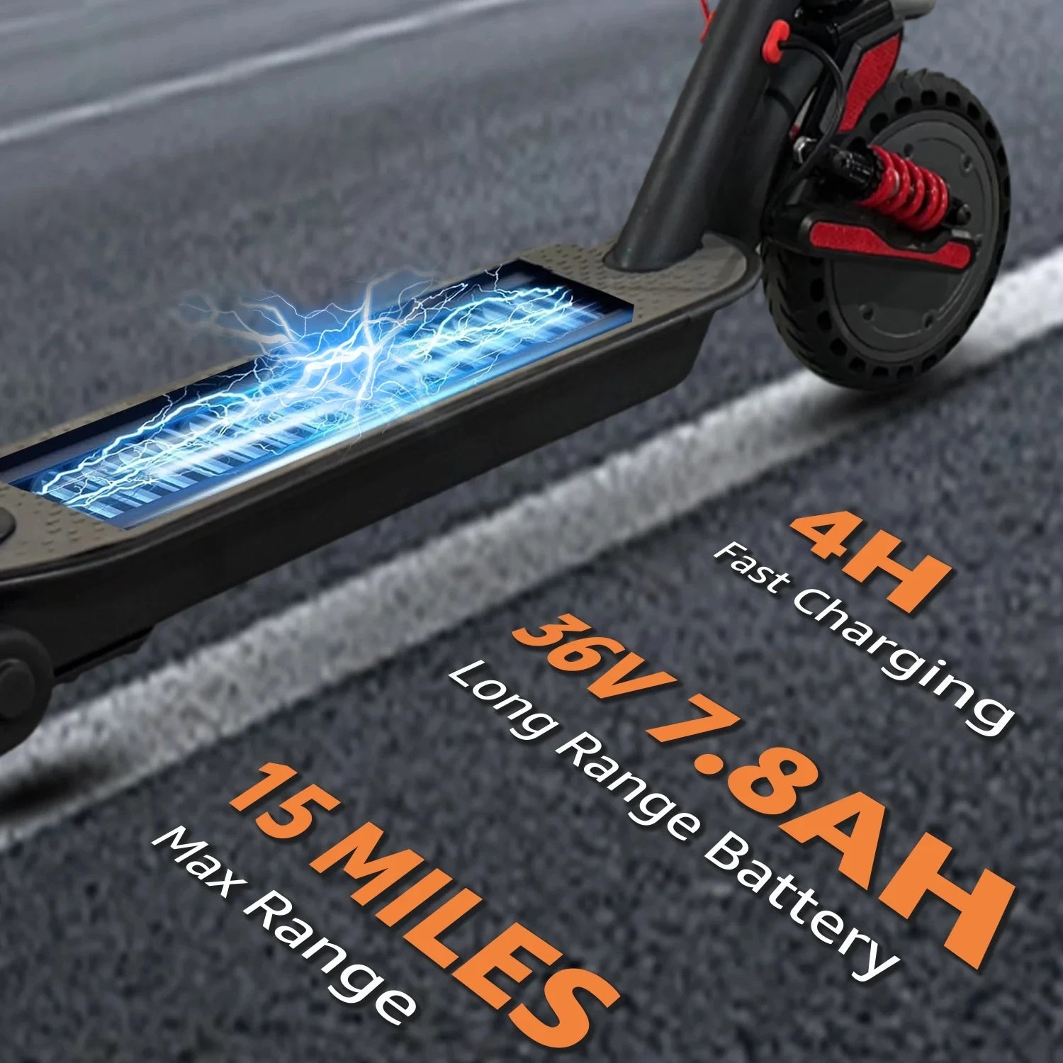 Smart 500W Electric Scooter Foldable E-Scooter Rear Motor up to 18 MPH Long Range 15 Miles Controlled Commuting Adults Scooter