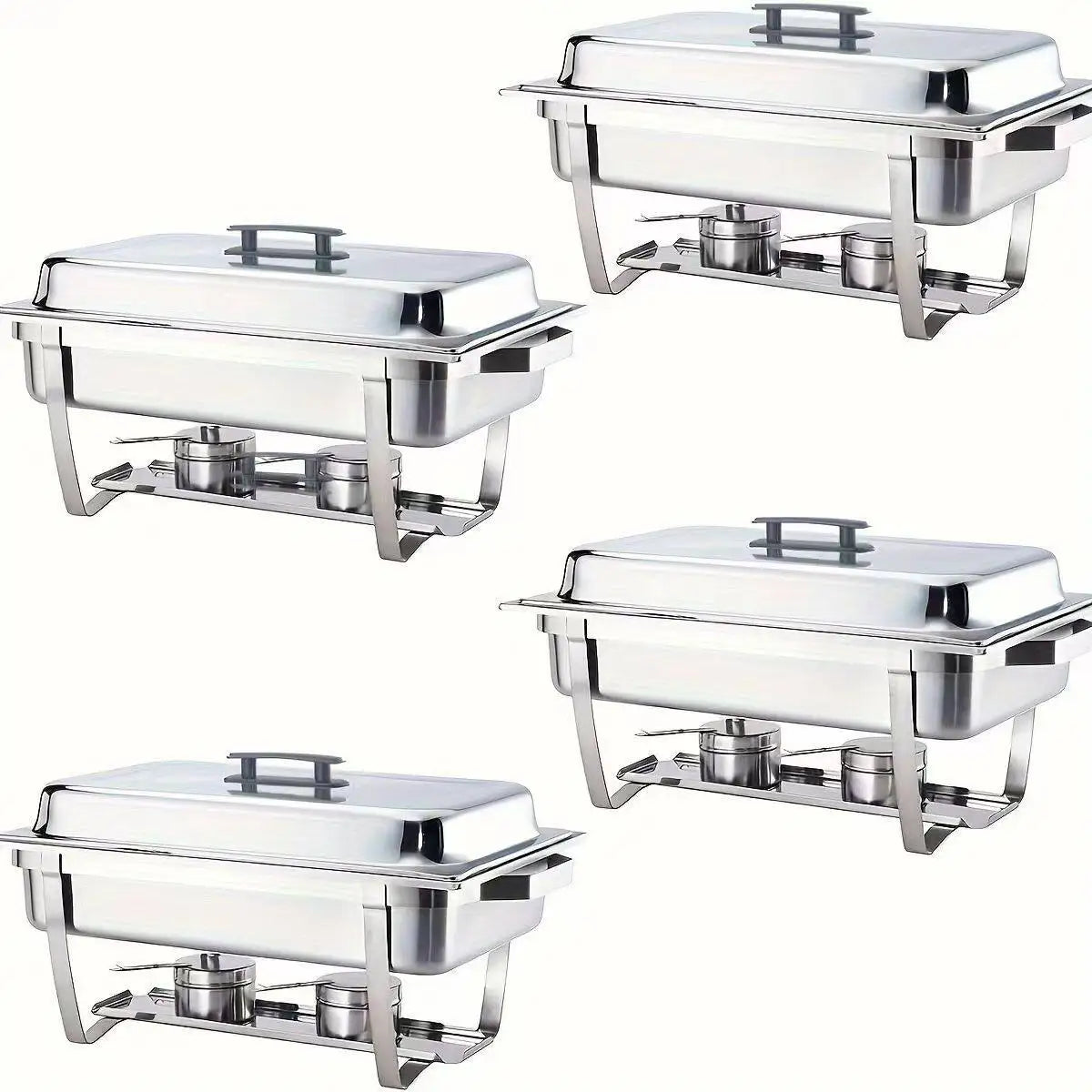 Gold Chafing Dish Gold Plated Stainless Steel Stove Economy Square Folding Flip Hotel Buffet Stove