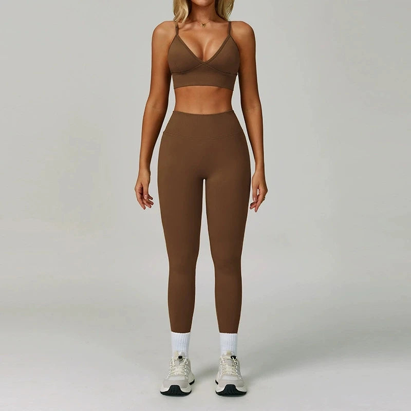 2/3PCS Seamless Sports Set  Yoga Suits  Women Tracksuit Gym Running Workout Clothes Sports Long Sleeve Leggings Yoga Clothing