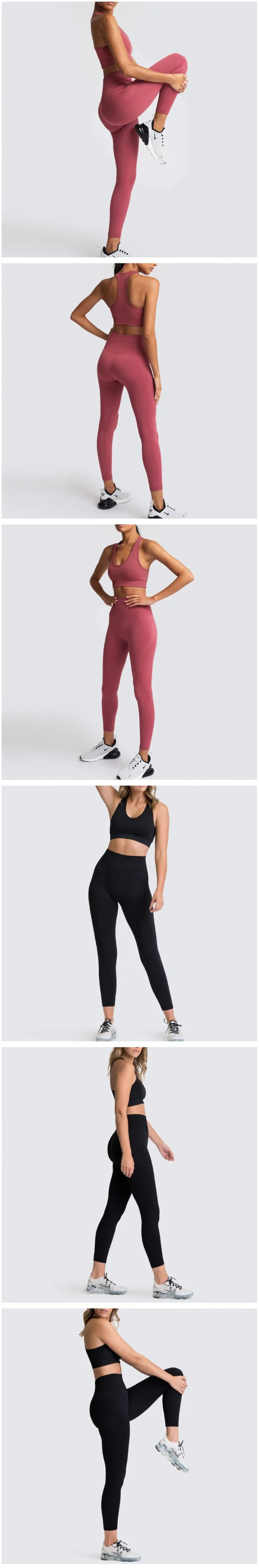 NEW Women's Yoga Set Seamless Sportswear 2-Piece Gym Yoga Clothes Sports Bra + Leggings Running Wear Skinny Sports Set Suits
