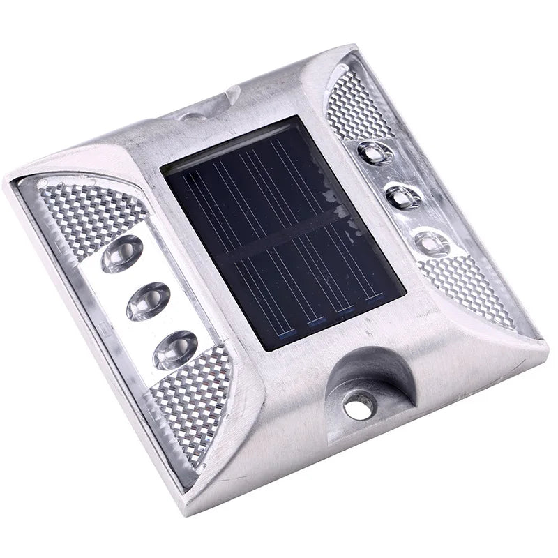 Popular Square High Brightness Ip68 Flashing or Flicker Traffic Marker Light Reflective Aluminum Led Cat Eye Solar Road Stud New