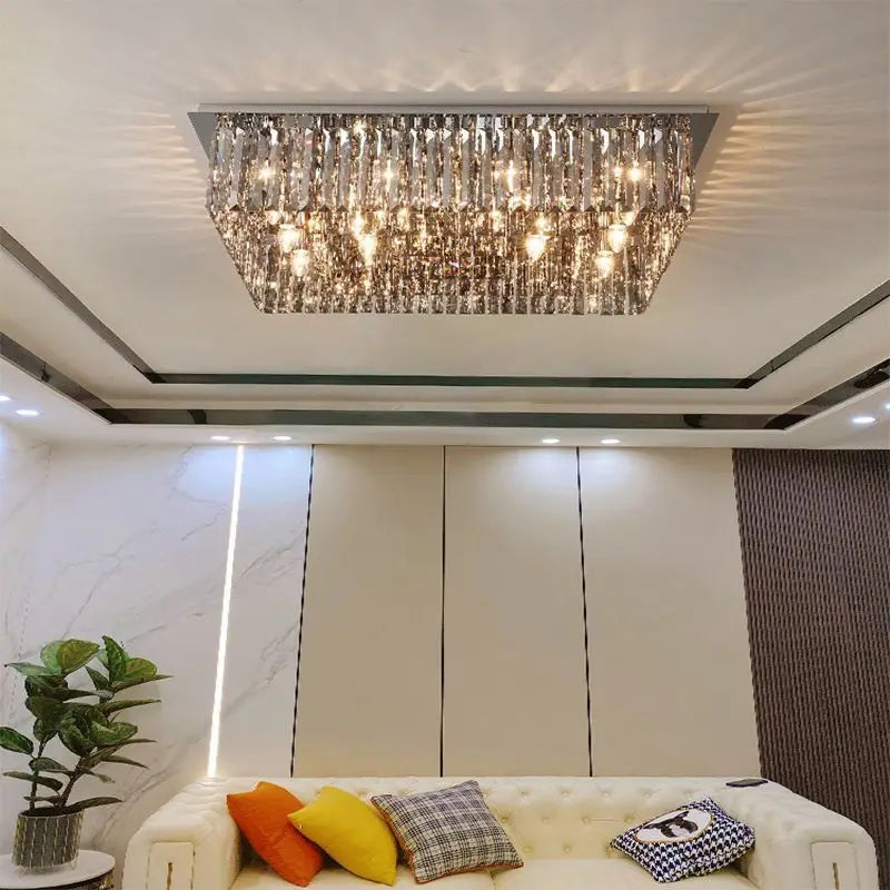 Modern Crystal for Dining Room Led E14 BULBS K9 Crystals Lighting Lamp Living Room Ceiling Light