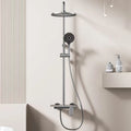 Piano Key Three Ways Water Outlet Shower Set Wall Mount Bathroom Shower Faucet Set Rainlfall Pressurized Bathroom Shower System