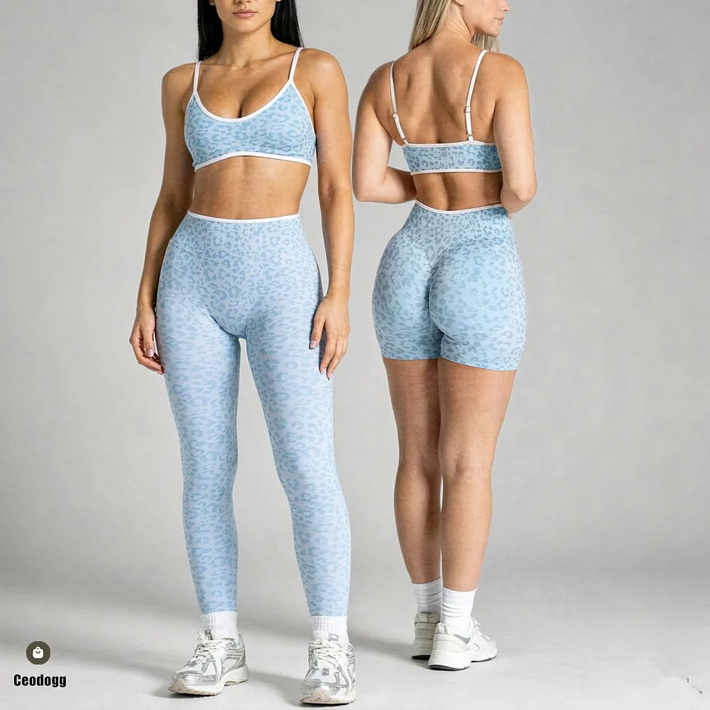 Scrunch Seamless Tights Leopard Seamless Yoga Pants Squat Proof High Elasticity Fitness Shorts Running Workout Legging XP269