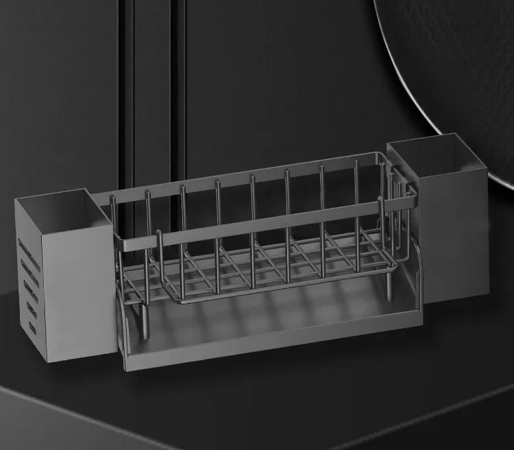 Kitchen Sink Drain Rack Organizer ABS Plastic Self-draining Sink Shelf Soap Sponge Holder Dishcloth Towel Rack Filter Basket