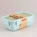 Microwave Lunch Box, Eco-Friendly BPA Free Wheat Straw Bento Box with Chopsticks , Kitchen Food Container ,Soup Can with Spoon
