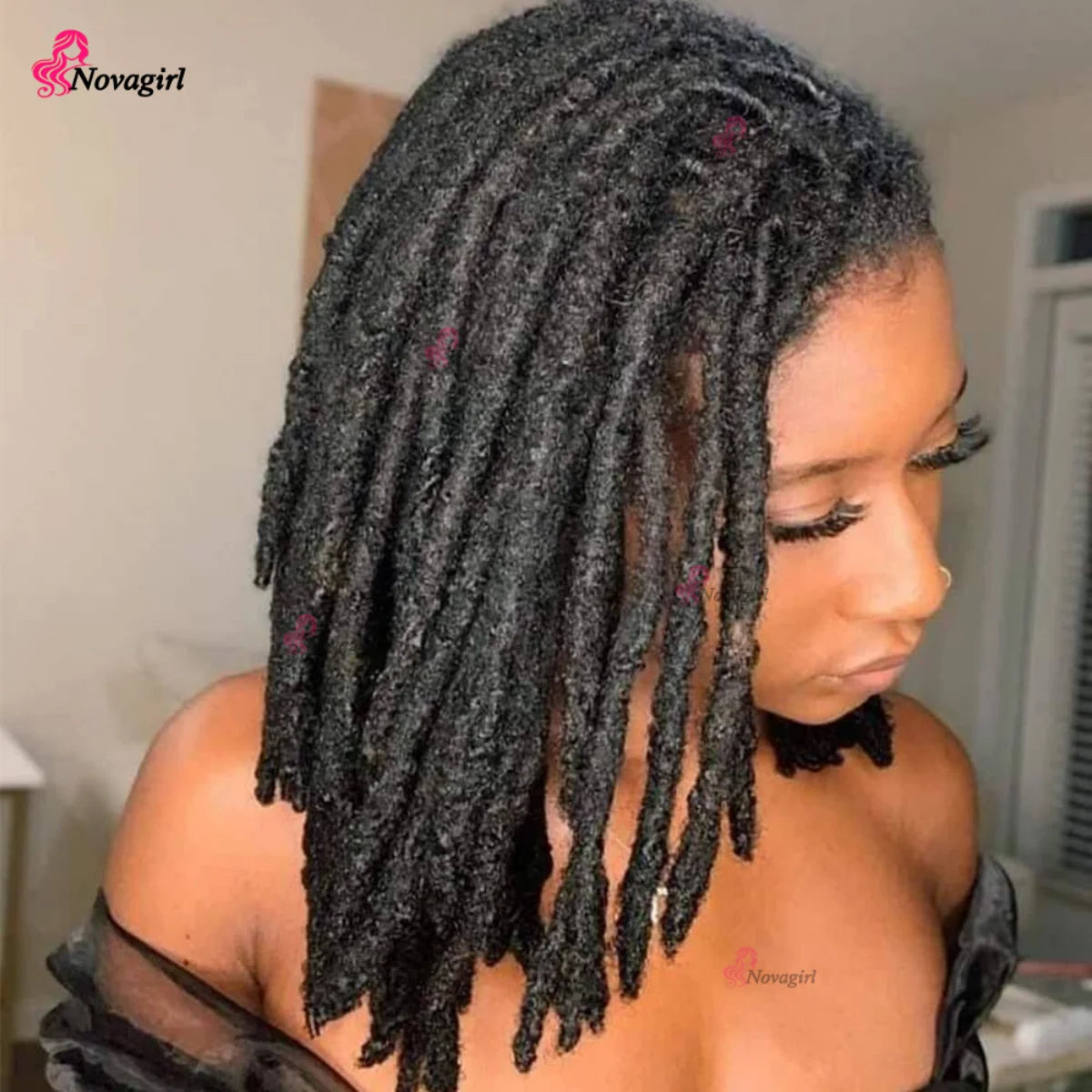 0.2/0.4/0.6/0.8 cm Human Hair Dreadlocks Extensions Brazilian Real Human Hair Locks Extensions Handmade Dreadlocks For Women/Men