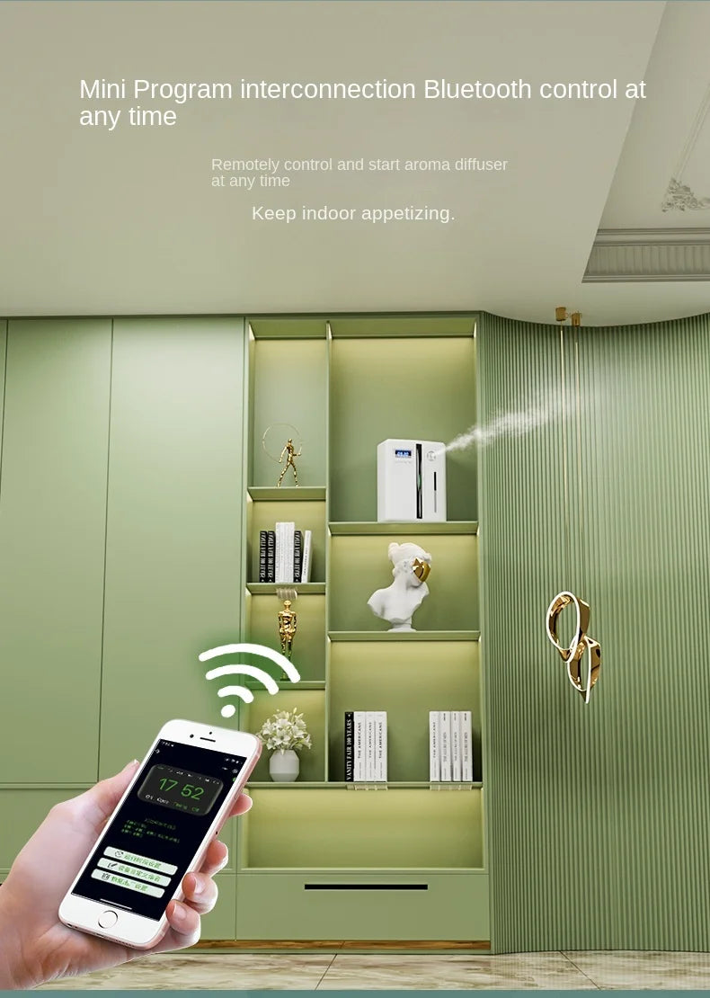 300m³ Aromatherapy Dispenser Hotel Commercial Dispenser Mall Automatic Aroma Essential Oil Diffuser Home Fragrance Air Purifier