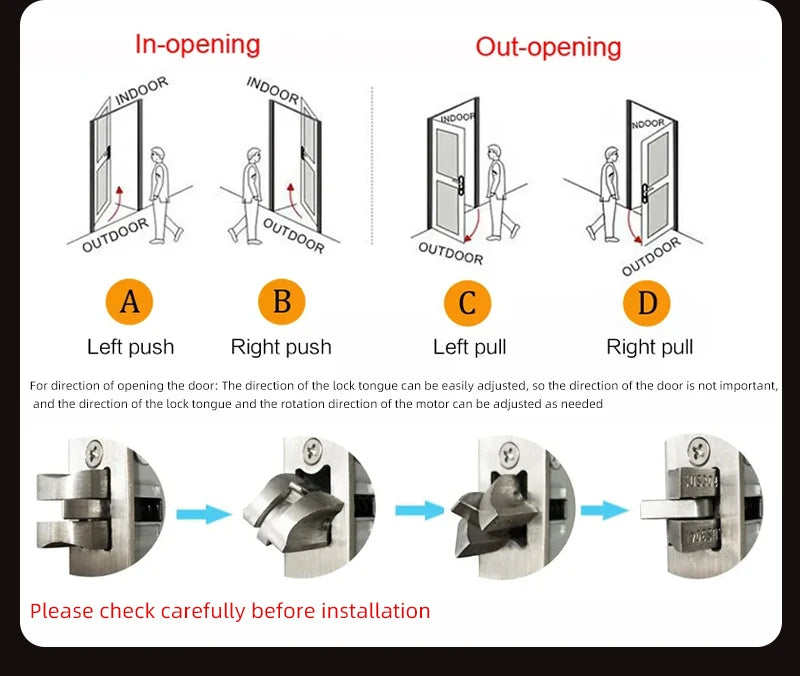 3D Face Recognition Fingerprint Password Smart Door Lock with  Remote Unlocking Wishome APP  Smart Lock Electronic door lock
