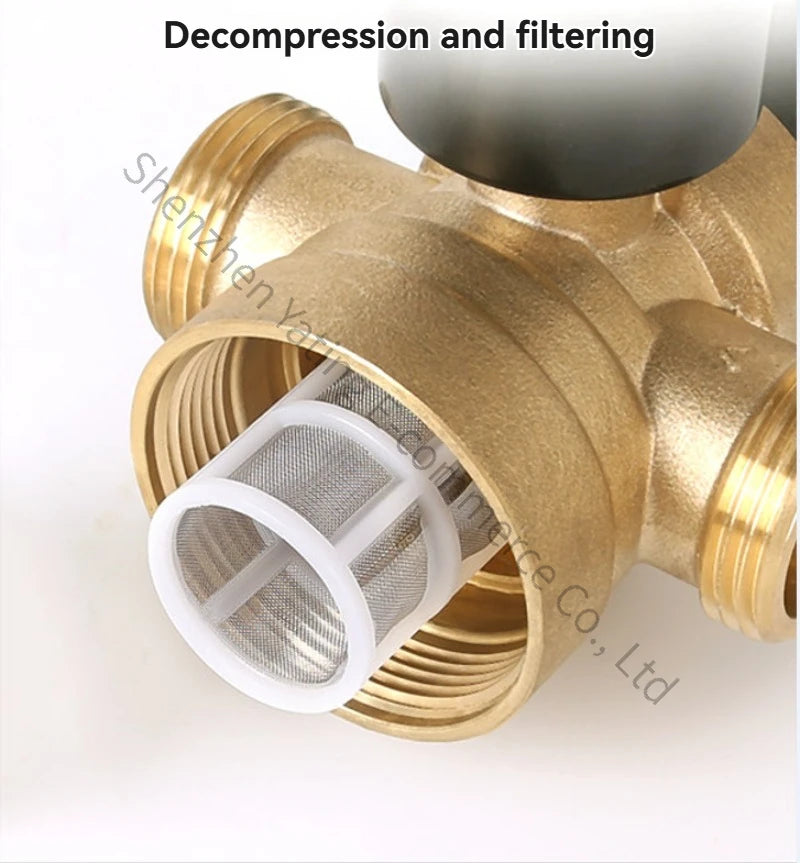 2026　DN15 Pressure Reducing Valve Brass Double Union Pipe Factory Water Pressure Reducing Pressure Stabilizing